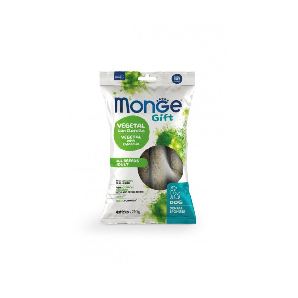 Stick dentaire - Monge - Dental Sponges chlorophylle et menthe - 210g